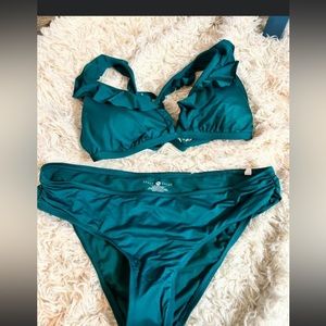 Women’s large teal 2 piece swimsuit